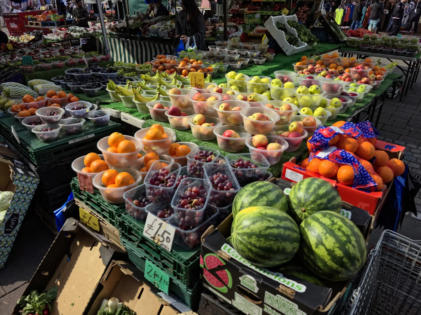 A fruit stall on Romford Market Place. The borough's only current PSPO covers Romford town centre