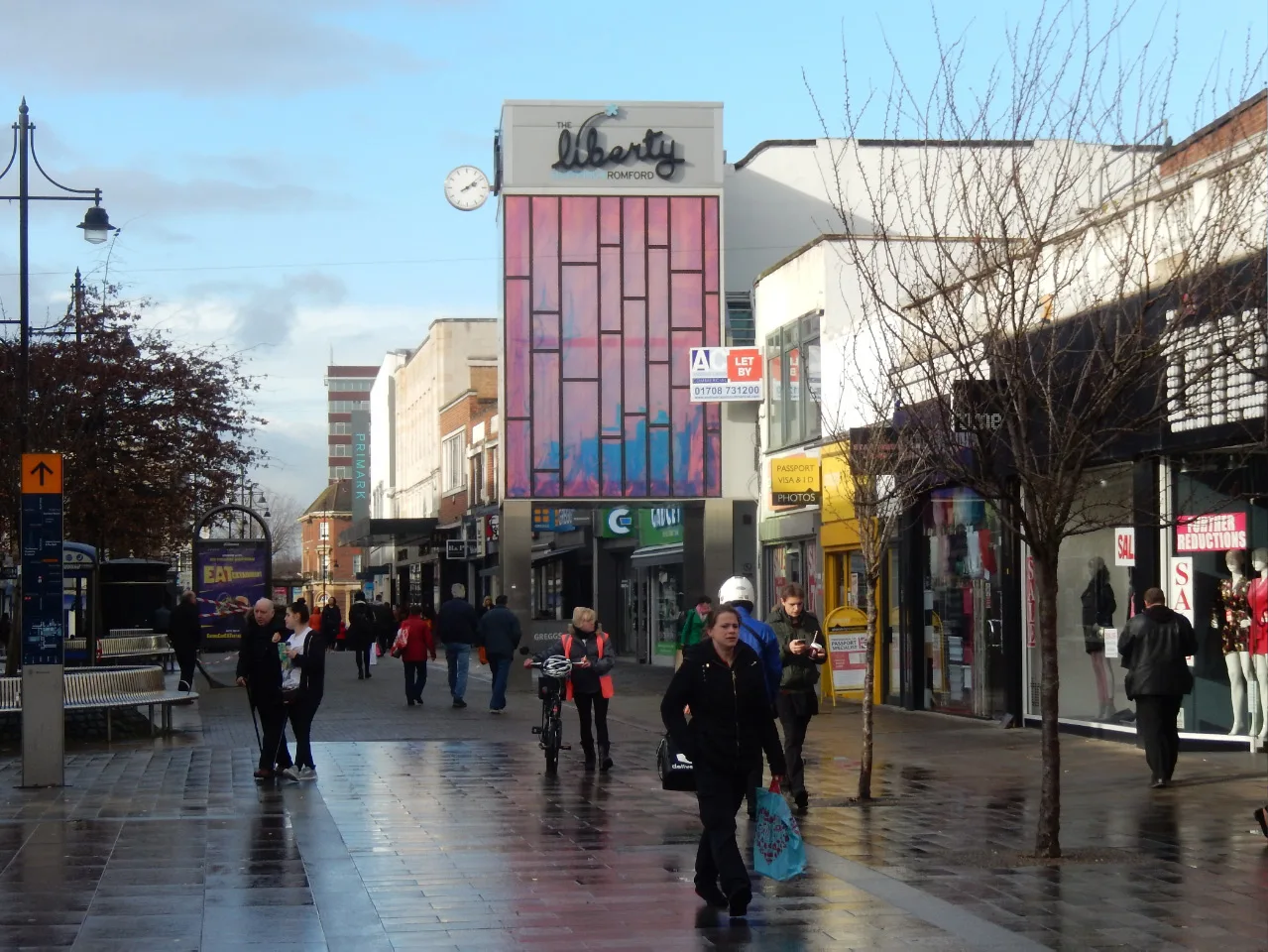 South Street in Romford town centre, photographed in February 2020