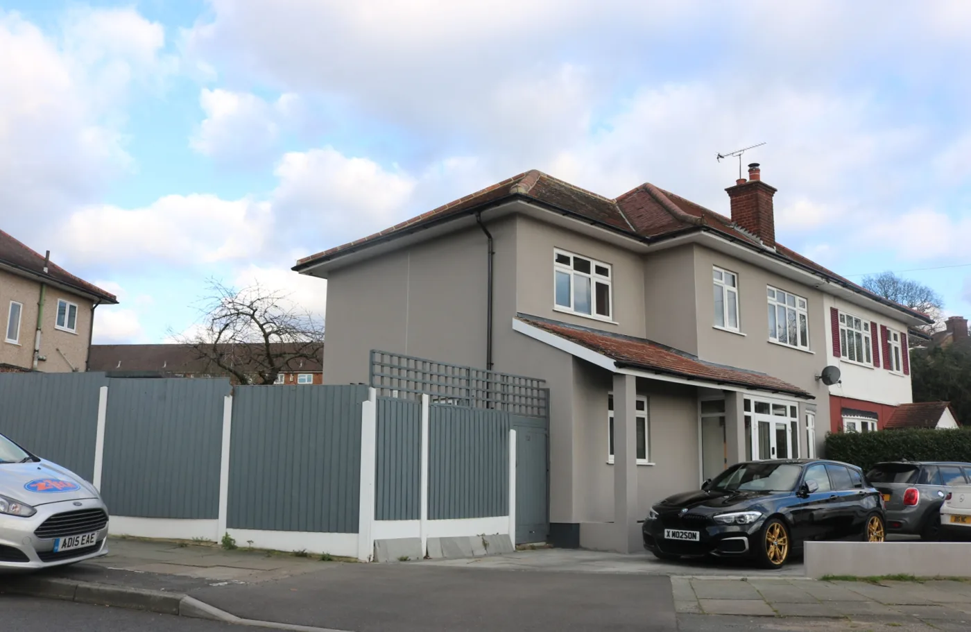 Houses on Clockhouse Lane, Collier Row.