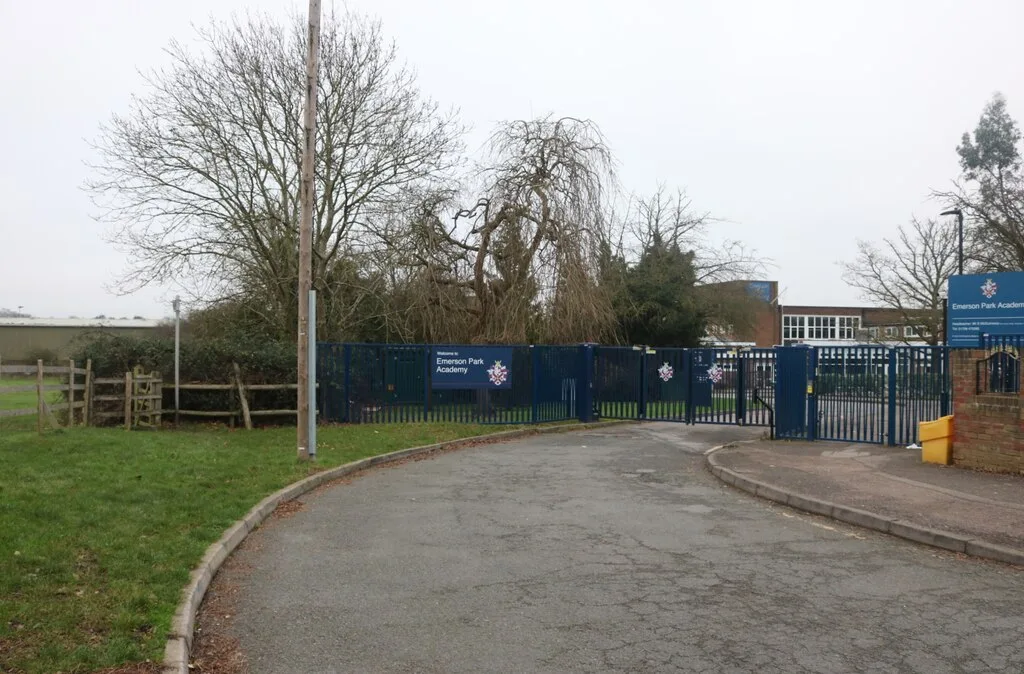 The entrance to Emerson Park Academy on Wych Elm Road, Hornchurch, one of the four schools in this round of reports.